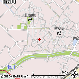 滋賀県草津市南笠町周辺の地図