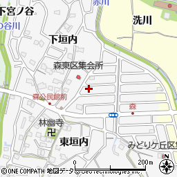 京都府亀岡市篠町森東垣内1-61周辺の地図