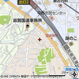 滋賀県大津市湖城が丘44-5周辺の地図