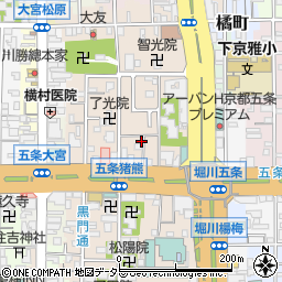 京都府京都市下京区柿本町583-6周辺の地図