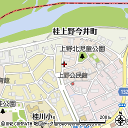 京都府京都市西京区桂上野北町周辺の地図