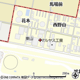 愛知県岡崎市北野町花本50周辺の地図