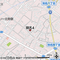 三重県四日市市別名周辺の地図