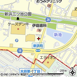 滋賀県草津市新浜町431周辺の地図