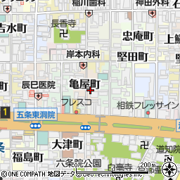 京都府京都市下京区亀屋町171周辺の地図