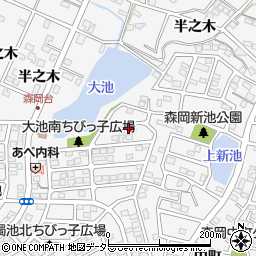 愛知県東浦町（知多郡）森岡（飯喰場）周辺の地図