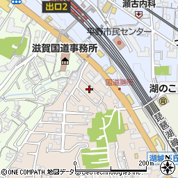 滋賀県大津市湖城が丘44-4周辺の地図