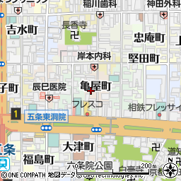 京都府京都市下京区亀屋町172周辺の地図