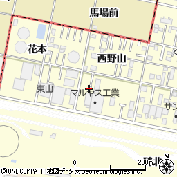 愛知県岡崎市北野町西野山26-8周辺の地図