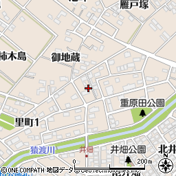 愛知県安城市里町（新屋敷）周辺の地図