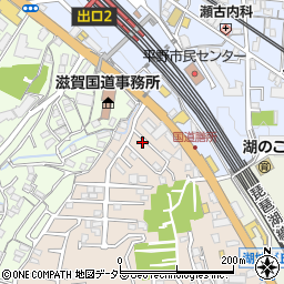 滋賀県大津市湖城が丘44-3周辺の地図