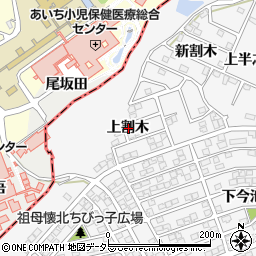 愛知県知多郡東浦町森岡上割木周辺の地図