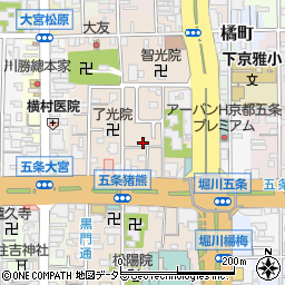 京都府京都市下京区柿本町583-32周辺の地図