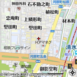京都府京都市下京区安土町周辺の地図