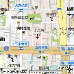 京都府京都市下京区柿本町588-50周辺の地図