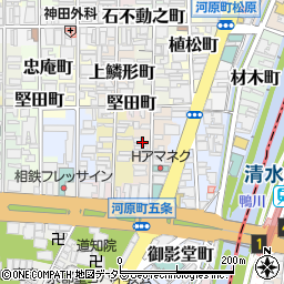 京都府京都市下京区安土町周辺の地図
