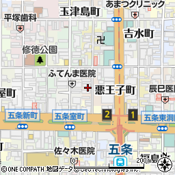 京都府京都市下京区高砂町周辺の地図