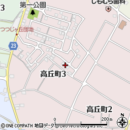 愛知県大府市高丘町3丁目284周辺の地図
