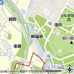 愛知県豊田市畝部東町柳川瀬周辺の地図