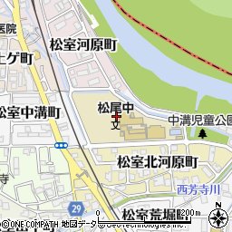 京都府京都市西京区松室中溝町周辺の地図
