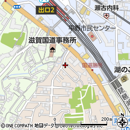 滋賀県大津市湖城が丘44-2周辺の地図