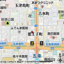 京都府京都市下京区悪王子町周辺の地図