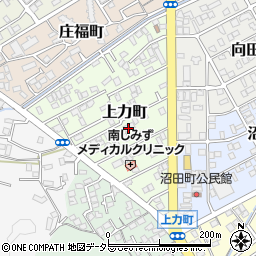 静岡県静岡市清水区上力町周辺の地図