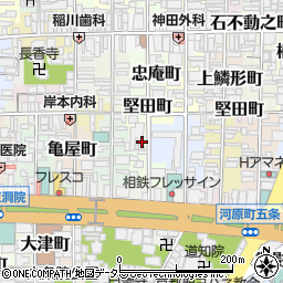 京都府京都市下京区柏屋町周辺の地図