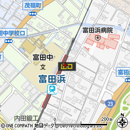 富田浜駅周辺の地図