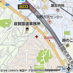 滋賀県大津市湖城が丘1-34周辺の地図