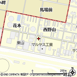 愛知県岡崎市北野町西野山27-3周辺の地図