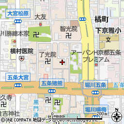 京都府京都市下京区柿本町587-44周辺の地図
