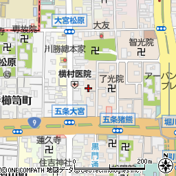 京都府京都市下京区柿本町588-1周辺の地図