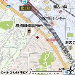 滋賀県大津市湖城が丘1-35周辺の地図