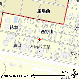 愛知県岡崎市北野町西野山26-2周辺の地図