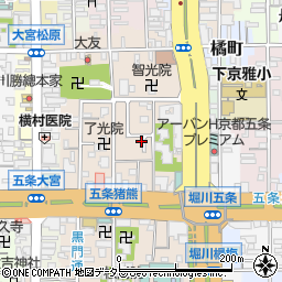 京都府京都市下京区柿本町587-42周辺の地図