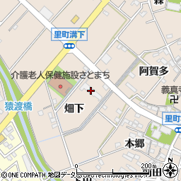 愛知県安城市里町畑下周辺の地図
