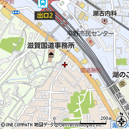 滋賀県大津市湖城が丘1-36周辺の地図
