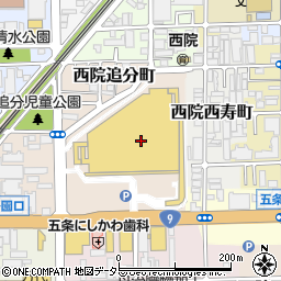 イオンモール京都五条　グローバルセレクション京都五条店周辺の地図