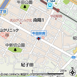 牛田駅南周辺の地図