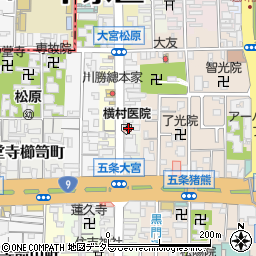 横村医院周辺の地図