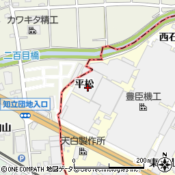 愛知県安城市今本町平松周辺の地図