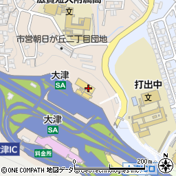 西日本高速道路株式会社関西支社　大津料金所周辺の地図