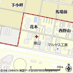 愛知県岡崎市北野町花本31周辺の地図