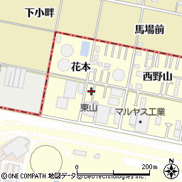 愛知県岡崎市北野町花本31-5周辺の地図