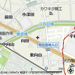 愛知県知立市牛田町（向田）周辺の地図