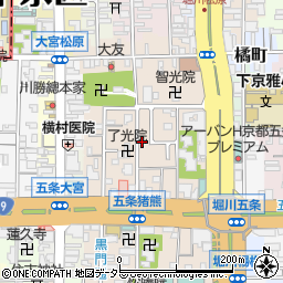 京都府京都市下京区柿本町587-32周辺の地図