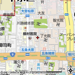 京都府京都市下京区柿本町588-63周辺の地図