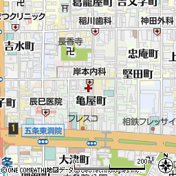 京都府京都市下京区亀屋町187周辺の地図