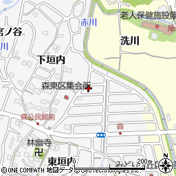 京都府亀岡市篠町森東垣内1-89周辺の地図